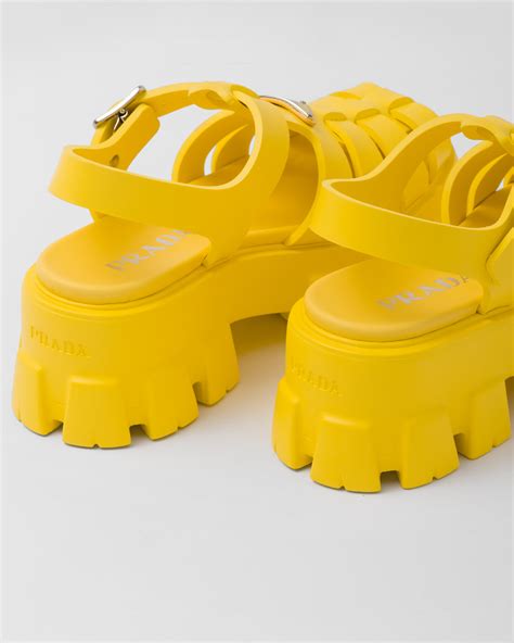 prada sandals yellow|prada transparent sandals.